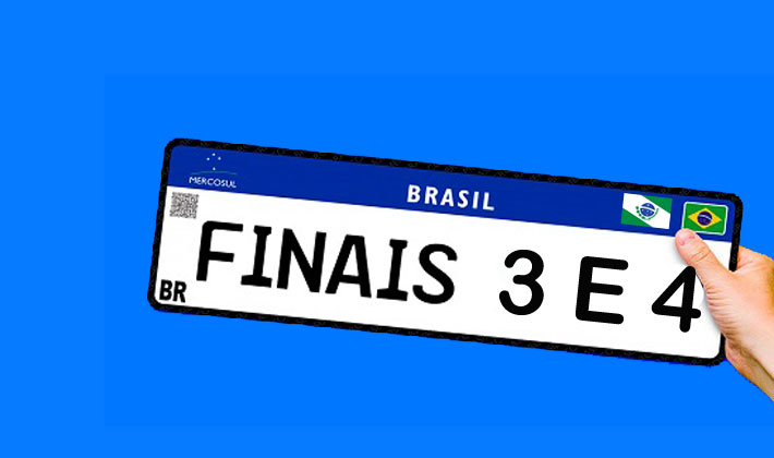 Licenciamento para Placas Finais 3 e 4